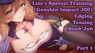 Hentai JOI - Lisa's Special Training Session, Session 1 (Edging, Teasing, Boob Job, Genshin Impact) - 1 image