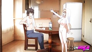 Teen Caught Masturbating With Ice Cream in Public | Hentai - 10 image