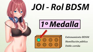 Spanish JOI Aventura Rol Hentai - Primera medalla BDSM - 1 image