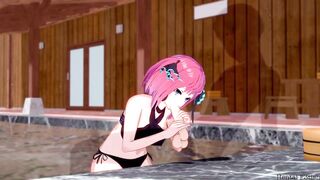 Quintessential Quintuplets: Nino has sex in the spa and gets a creampie in the pool - 2 image