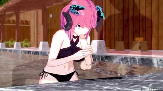 Quintessential Quintuplets: Nino has sex in the spa and gets a creampie in the pool - 3 image