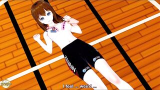 Sexy anime girl in leggings - 2 image