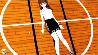 Sexy anime girl in leggings - 3 image