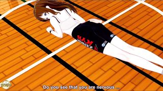 Sexy anime girl in leggings - 4 image