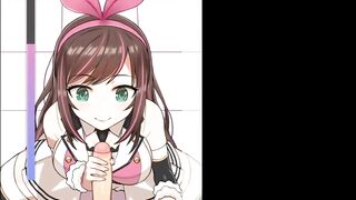 Kizuna AI Gets A Load On Her Face(uncensored) - 2 image