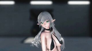 mmd r18 Eunice sexy elf beg for you not to cum for her sameless erotic dance 3d hentai fap challenge - 3 image