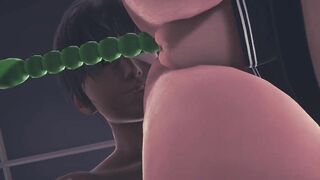 Hentai Uncensored - Sara enjoy with 2 dildos - 4 image