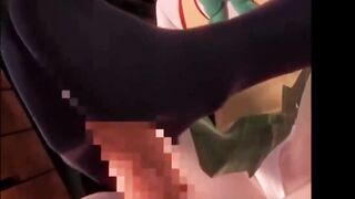 3D Hentai - Young Momo Footjob - 5 image