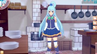 3D/Anime/Hentai. KonoSuba: The Goddess Aqua gets fucked and loves it !! - 1 image