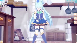 3D/Anime/Hentai. KonoSuba: The Goddess Aqua gets fucked and loves it !!