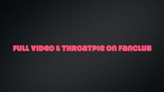 Bombshell Ruby Red Cat Girl in Thigh Highs and Lipstick Gives Sloppy Cum Covered Deepthroat Blowjob - 10 image