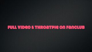 Bombshell Ruby Red Cat Girl in Thigh Highs and Lipstick Gives Sloppy Cum Covered Deepthroat Blowjob - 9 image