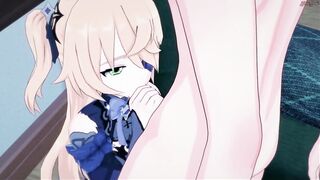 Fischl swallows a load of cum before getting side fucked. - 4 image