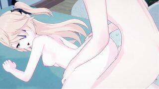 Fischl swallows a load of cum before getting side fucked. - 9 image