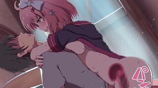 she steals his cum while riding - 7 image