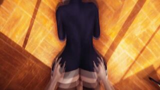 Jujutsu Kaisen: Nobara Kugisaki rough anal creampie, titfuck,cum in mouth 3D hentai animation - 10 image