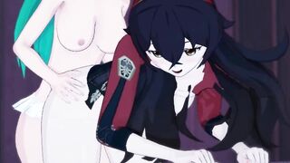 Amber getting strapon fucked. Genshin Impact Hentai. - 6 image