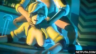 Pharah floorfucks Mercy - 2 image