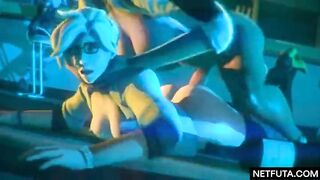 Pharah floorfucks Mercy - 3 image