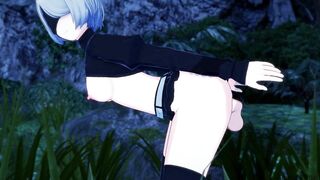 Nier Automata - Yorha 2B Gets Fucked In The Forrest - 5 image