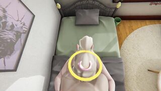 Mercy fingered then deepthroating cock. Overwatch POV Hentai - 4 image