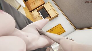 Mercy fingered then deepthroating cock. Overwatch POV Hentai - 7 image