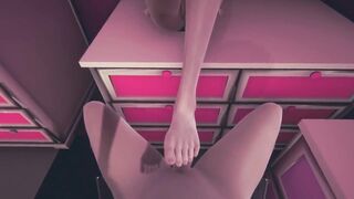 Hentai Uncensored - Bibi has fun with her feet - 3 image