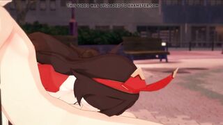 Amber loves sucking dick, cum on her face. Genshin Impact. - 4 image