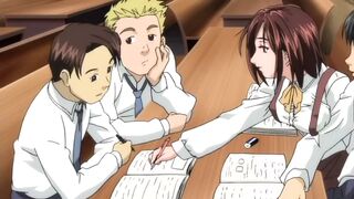 Naughty teacher take your cum in front of her students - 1 image