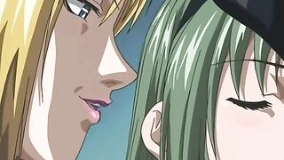 Blonde Witch works her Sexmagic on green haired Student Girl - 3 image