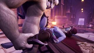 Werewolf fucks Night Elf on a table - 7 image