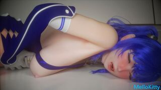 Hot Asian Elf Faced Racing Model's First Double Penetration Monster Cock Gangbang