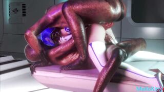 Hot Asian Elf Faced Racing Model's First Double Penetration Monster Cock Gangbang - 6 image