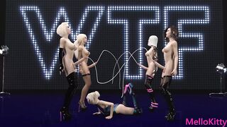 Hot Blond Futa Girls Fuck each other's Monster Cocks in Public - Huge Cum Special - 3 image