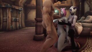 Human fucks Two Draenei Threesome ToA - 2 image