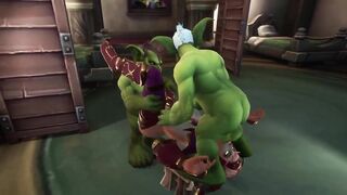 An Elf has a Threesome with two Goblins | Warcraft Parody - 4 image
