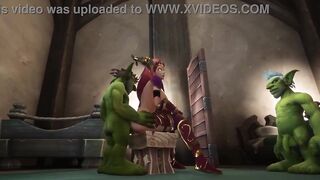 An Elf has a Threesome with two Goblins | Warcraft Parody