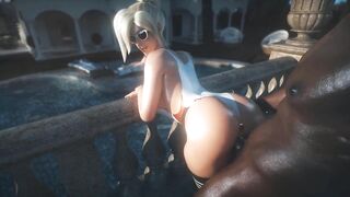 3D Compilation: Overwatch Dva Threesome Widowmaker Anal Fucked Symmetra Mercy Uncensored Hentai - 10 image