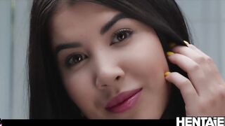 HENTAIED - Amazing Lady Dee & Extreme Hentai Cumflation by Alien monster - 2 image