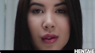 HENTAIED - Amazing Lady Dee & Extreme Hentai Cumflation by Alien monster - 3 image