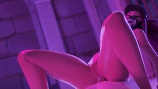 3D Hentai: KDA Ahri Akali Orgy Threesome Uncensored League of Legends Hentai - 4 image