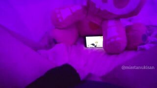 Japan schoolgirl caught touching her virgin pussy watching Hentai uncensored and big squirt - 10 image