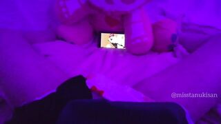 Japan schoolgirl caught touching her virgin pussy watching Hentai uncensored and big squirt - 2 image