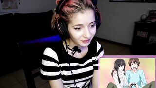 Petite latina reacts to Hentai Amanee IN SPANISH - 4 image