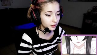 Petite latina reacts to Hentai Amanee IN SPANISH