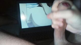 THE SCHOOLBOY IS WATCHING HENTAI, JERK OFF, TALKING DIRTY AND MOANS. POV - 3 image