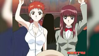 Hentai Pros - Train Station Bathroom Orgy With A Sexy Red-haired Babe With Huge Tits - 5 image