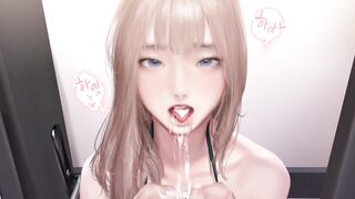 3D Korean Hentai Animation - Cosplay Ahri (Kidmo) (translated) - 3 image