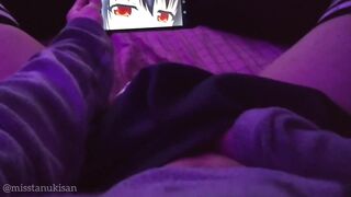 parents are in the next room but I can't control my urge to touch my pussy watching Hentai so loud - 2 image