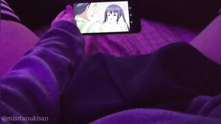 parents are in the next room but I can't control my urge to touch my pussy watching Hentai so loud - 4 image